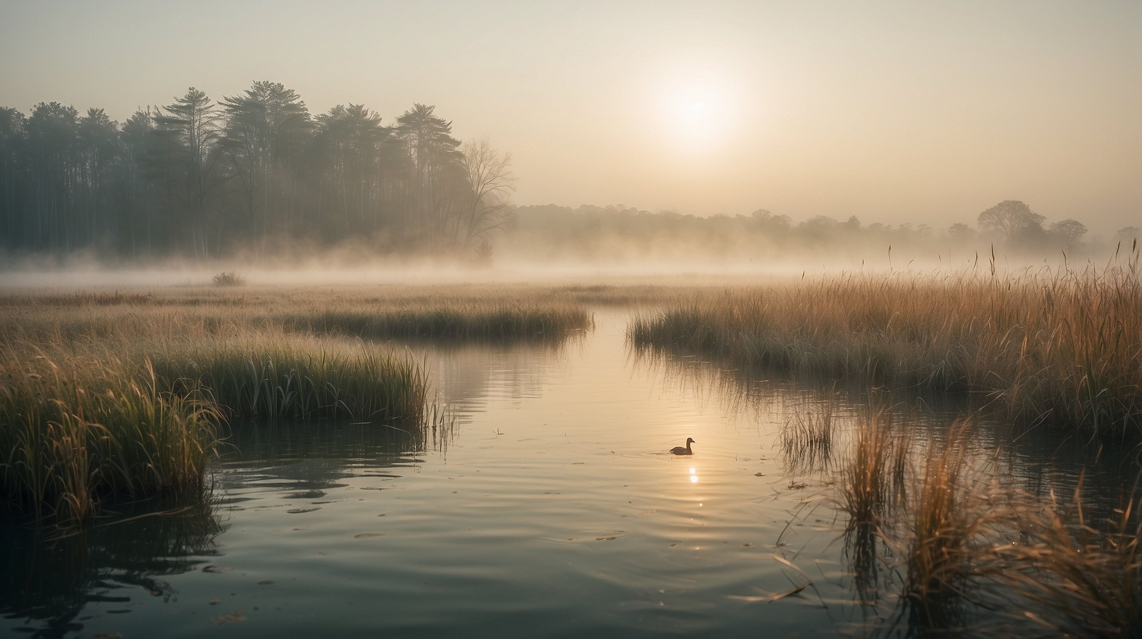 Flyway Drive Hero Background - Waterfowl hunting scene