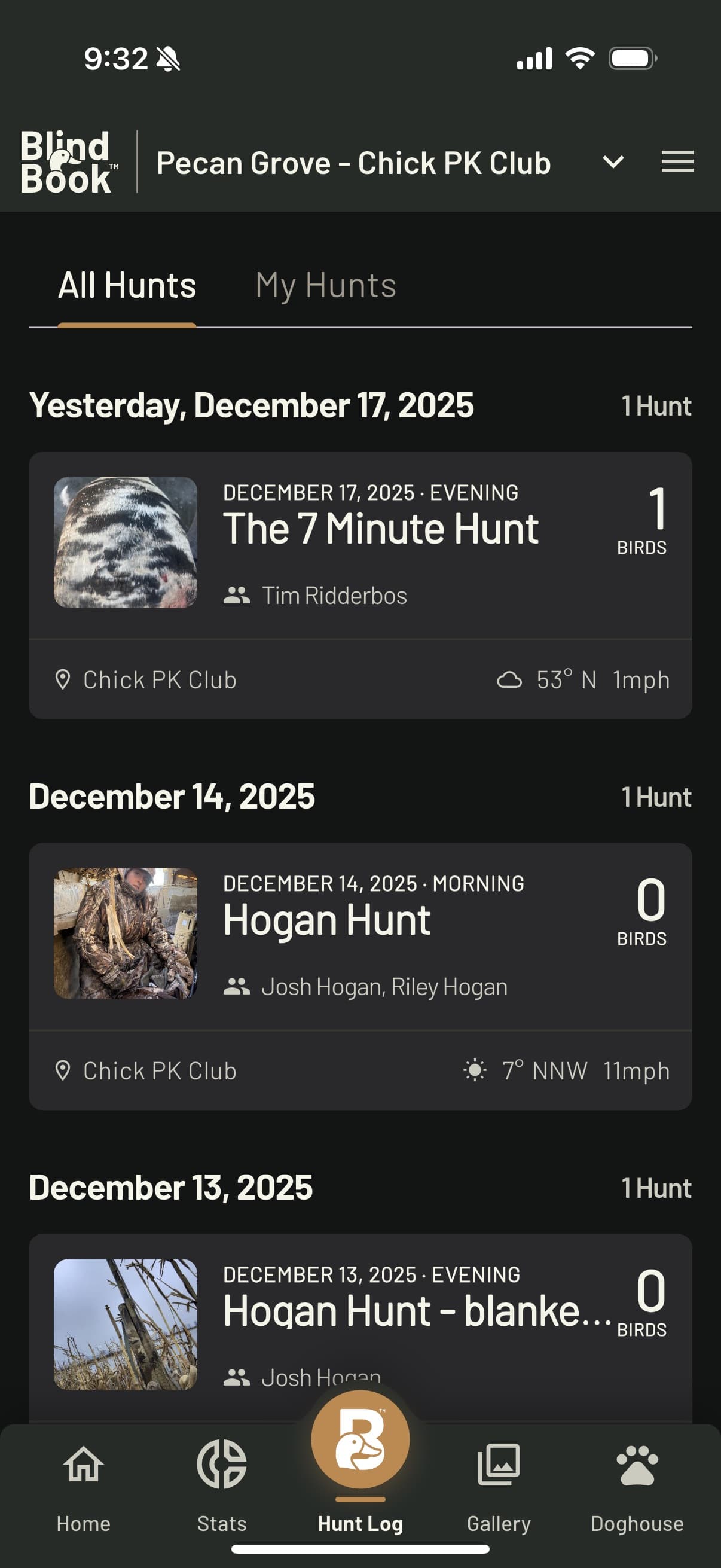 Hunt Logging screenshot